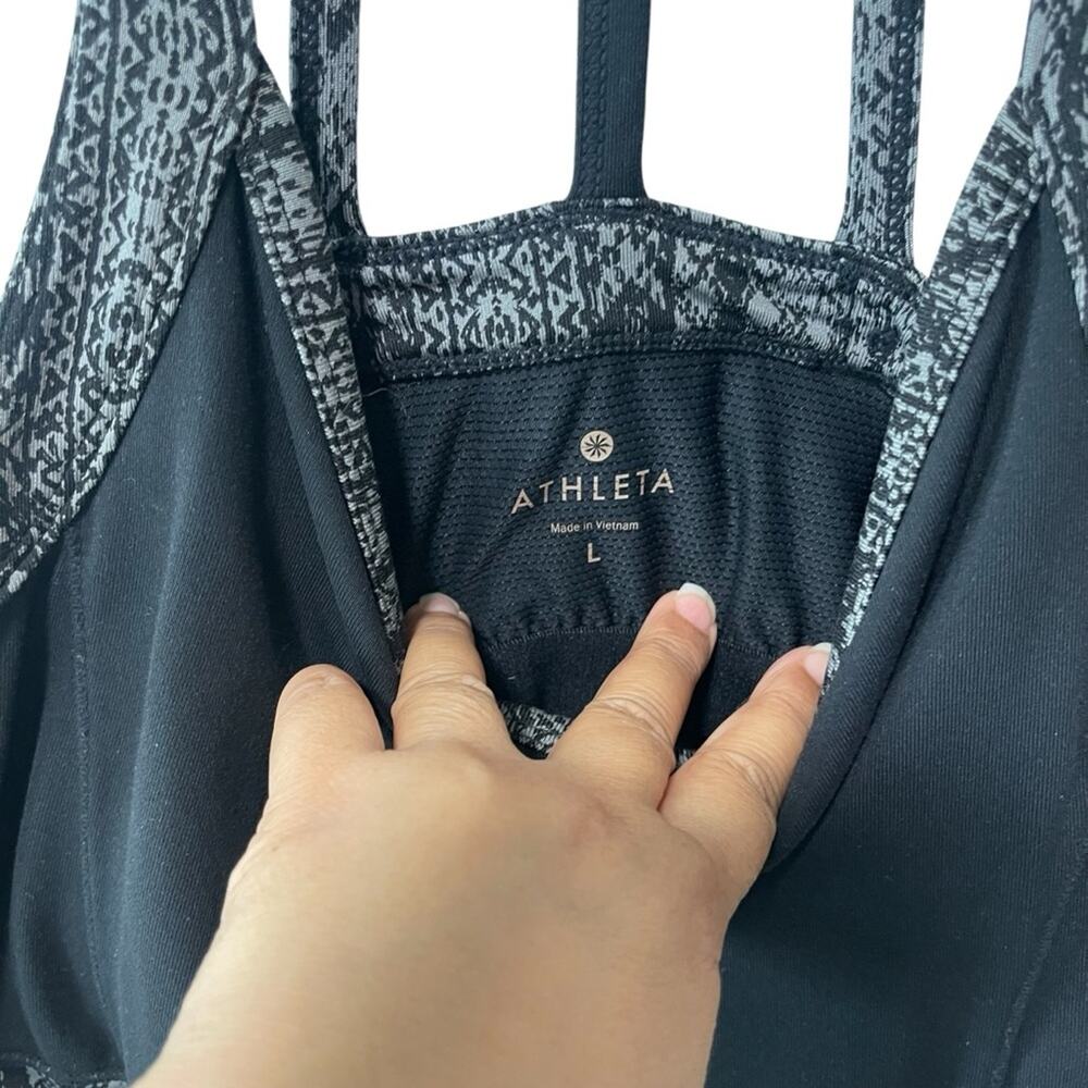 Athleta Prisma Racerback Tank Black Multi Size Large - Picture 5 of 8